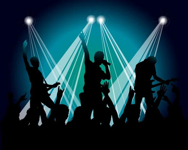 Grunge musiciens silhouette — Image vectorielle