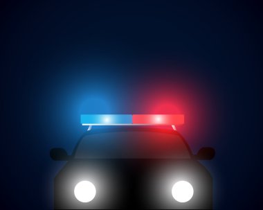 ön görünüm polis arabası