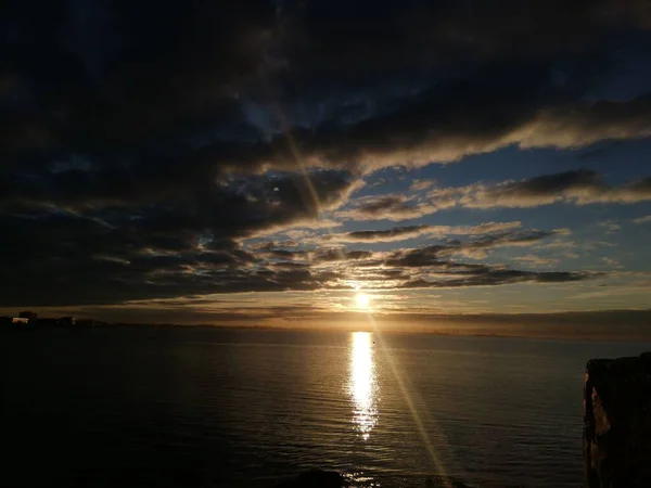 Восход Солнца Каспии — стоковое фото