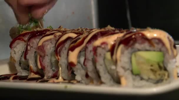 Így a sushi — Stock videók