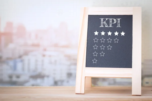 Concept KPI message on wood boards — Stock Photo, Image