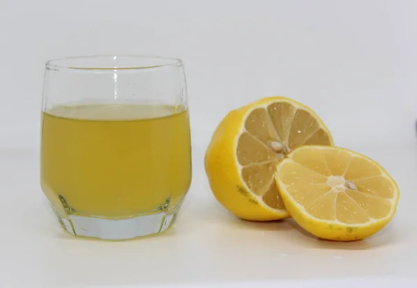Limão Suco Limão Copo — Fotografia de Stock