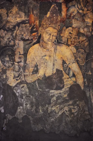 Ajanta (Mağara 1 Padmapani duvar boyama)