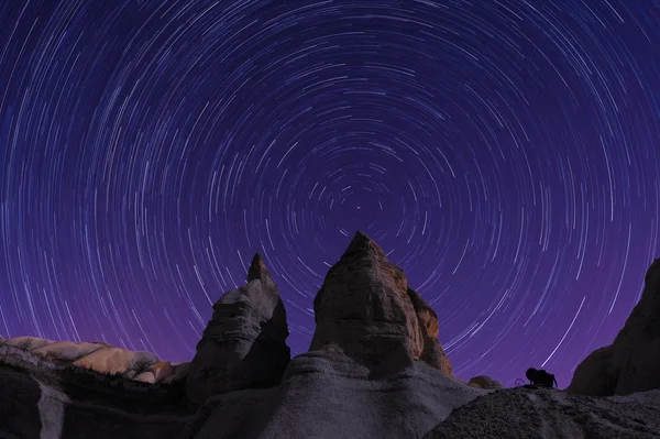 Cappadoce Star trails, Turquie — Photo