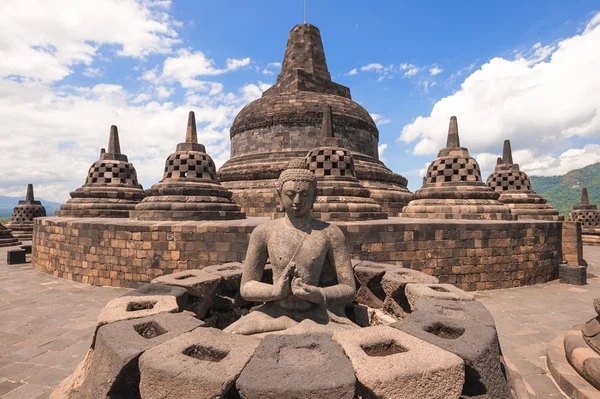 Buddist Tapınağı Borobudur, Yogyakarta, Java, Endonezya. — Stok fotoğraf