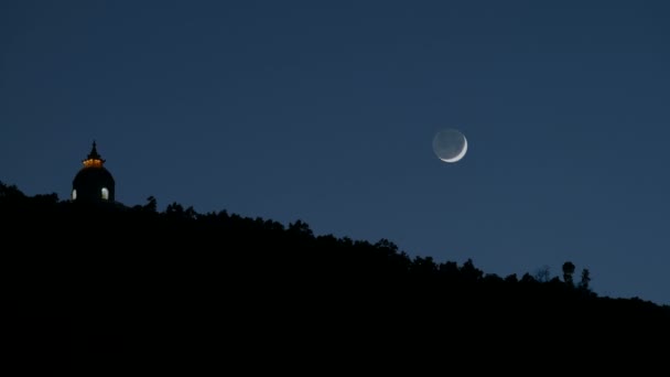 Luna creciente Timelapse — Vídeos de Stock