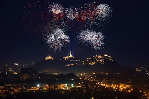 Feuerwerksfest in Thailand — Stockfoto