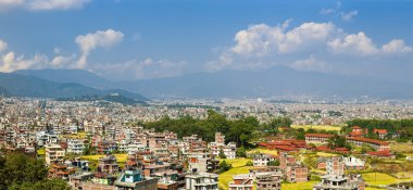 panorama cityscape of Kathmandu, Nepa clipart