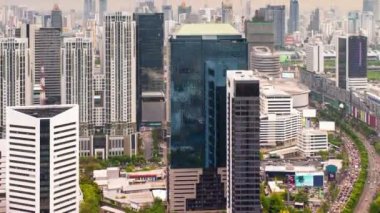Gün batımında, Tayland Bangkok city scape görünümünü Timelapse