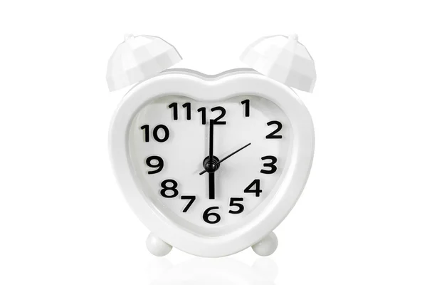Alarm clock on white isolated background with clipping path. — Stockfoto