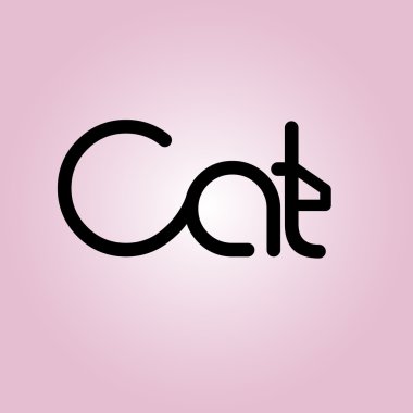 Kedi Logo. Şablonu tasarlamak vektör