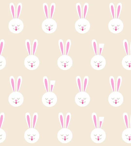 Seamless pattern with bunny. Rabbit pattern — Stock Vector