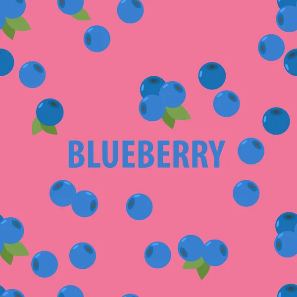 Seamless pattern of  blueberry — Stock Vector