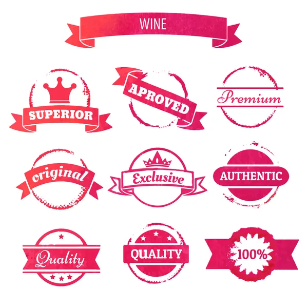 Wine  stamps — Stock Vector