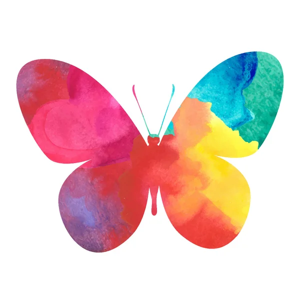 Farfalla ad acquerello — Vettoriale Stock