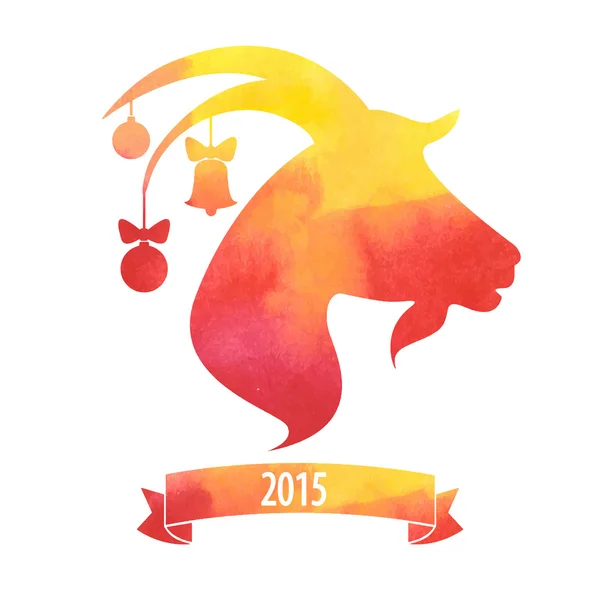 Cartel de cabra 2015 — Archivo Imágenes Vectoriales