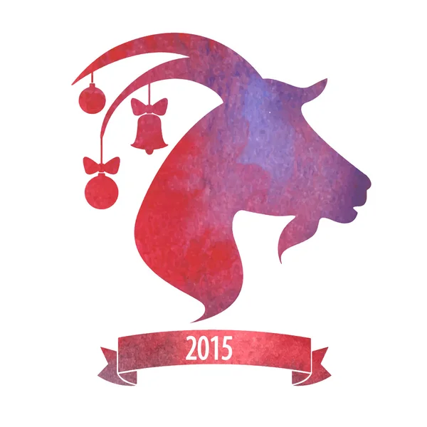 Cartaz de cabra 2015 — Vetor de Stock