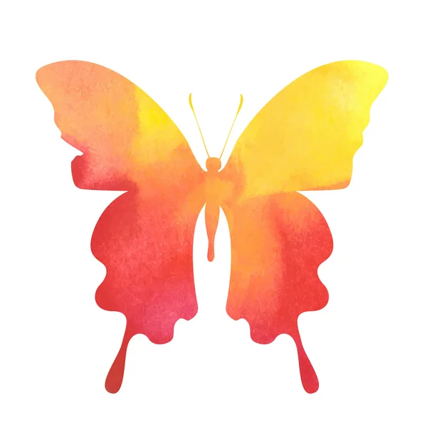 Watercolor butterfly — Stock Vector