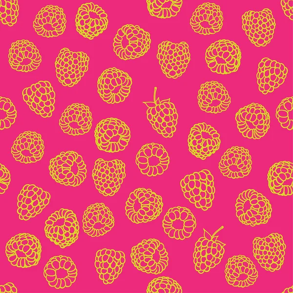 Pattern of raspberries — Stock Vector