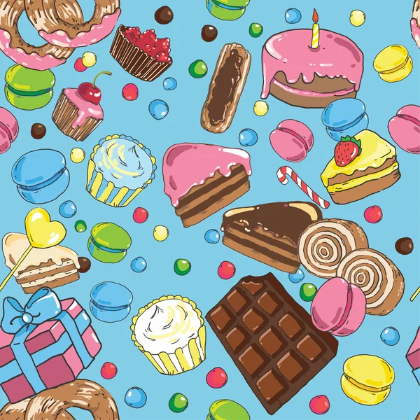 Fondo de dulces — Vector de stock