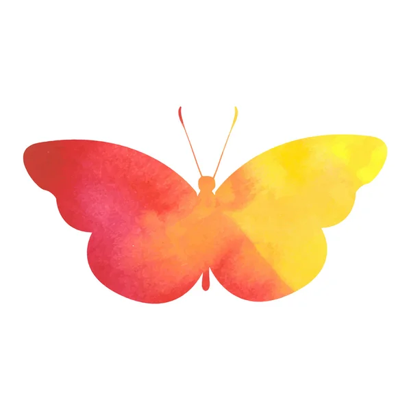 Aquarell-Schmetterling — Stockvektor