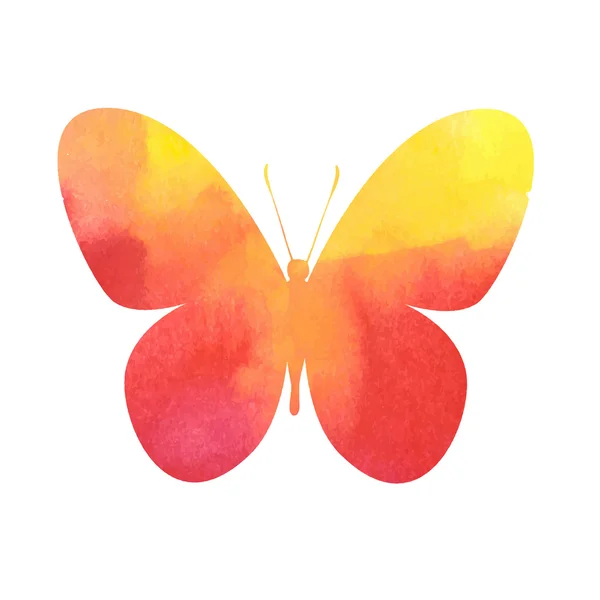 Aquarell-Schmetterling — Stockvektor