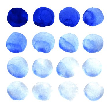 Renkli Sulu Boya lekesi