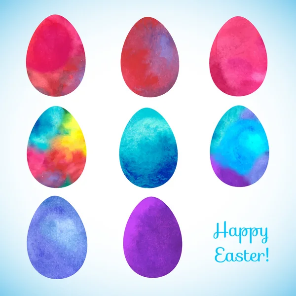 Velikonoční akvarel zázemí s vejci — Stockový vektor