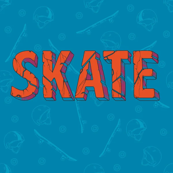 Skate Board Typografie T-Shirt Grafiken, Sport, Vektoren und Seamle — Stockvektor