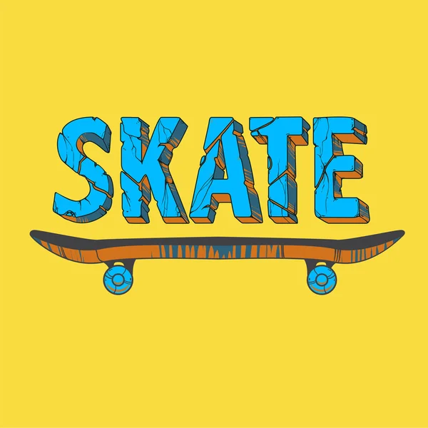 Paten kurulu tipografi t-shirt grafik, spor, vektör