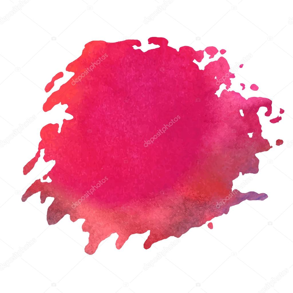 Colorful watercolor stain with aquarelle paint blotch