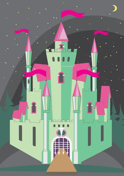 Волшебный сказочный замок — стоковый вектор