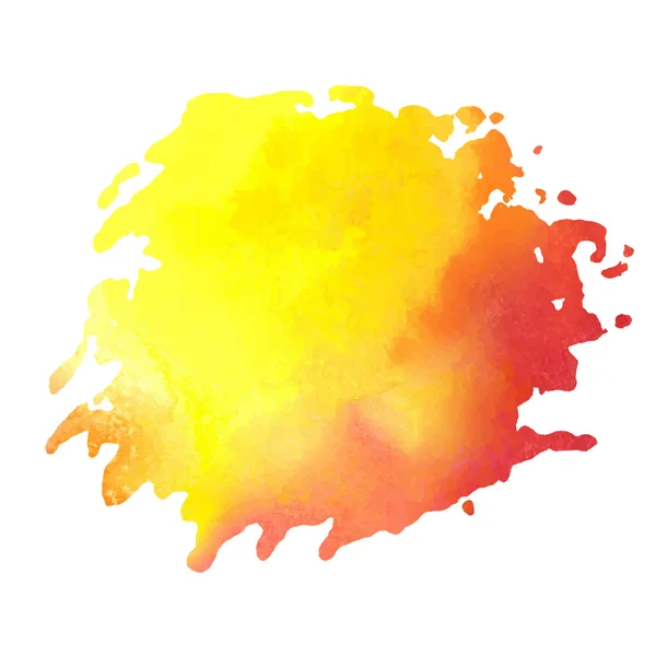 Farbenfroher Aquarell-Fleck mit Aquarellfarbe — Stockvektor