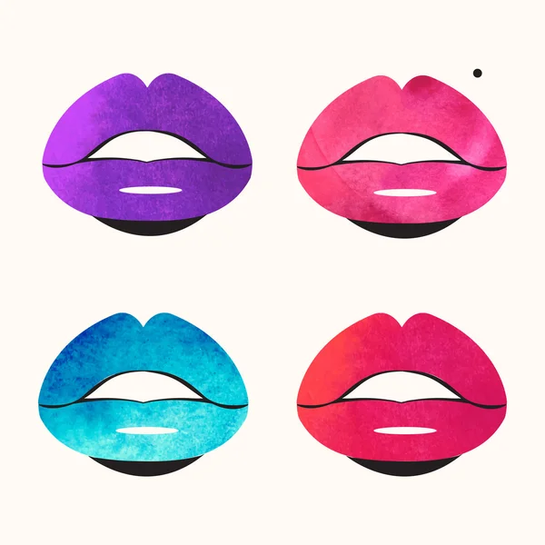 Impression des lèvres — Image vectorielle