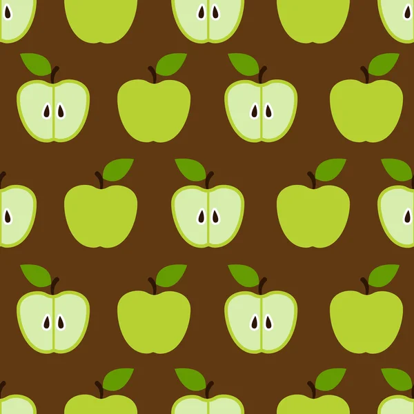 Colorful seamless retro apple pattern in vector — Stock Vector