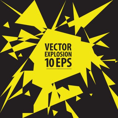 Abstract explosion. Vector illustration. clipart