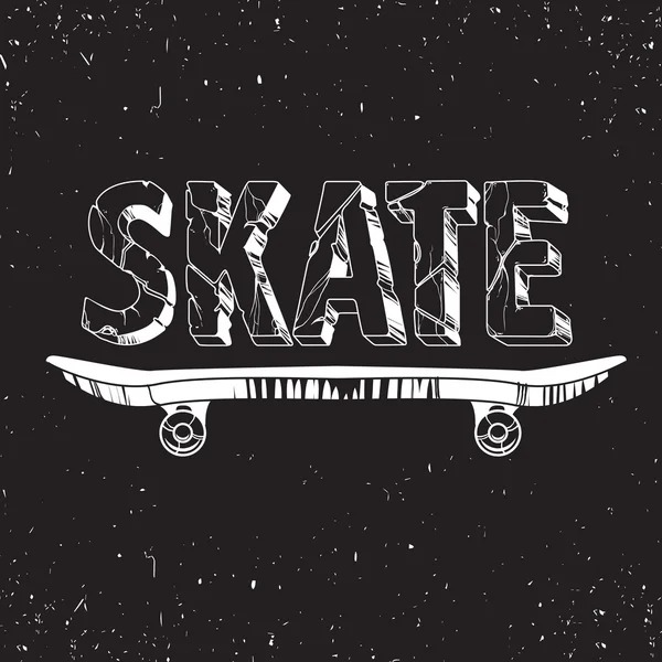 Skate ombord typografi t-shirt grafik, sport, vektorer och seamless mönster — Stock vektor