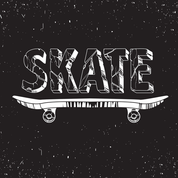Skate board typography t-shirt graphics,sport,vectors and seamless pattern