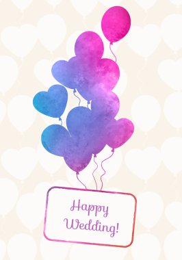 suluboya ballons kartı ile seamless modeli balloons.celebration Festival arka plan