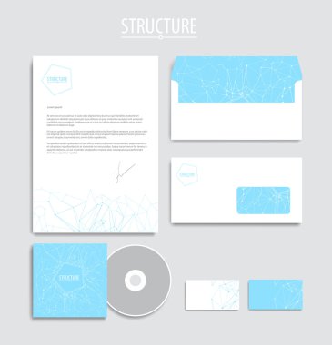 Vector corporate identity, geometric  pattern. Abstract backdrop.Geometric banner design template. Brand, visualization, corporate identity business set. Identity Design Template. Card, envelope.