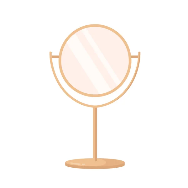 Ícone Espelho Espelho Para Maquilhagem Tratamentos Beleza Desenho Plano Ilustração —  Vetores de Stock