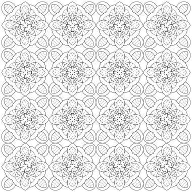 Boyama kitabı ve boyama sayfası için siyah ve beyaz vektör çizimleri
