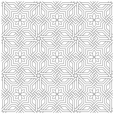 Boyama kitabı ve boyama sayfası için siyah ve beyaz vektör çizimleri