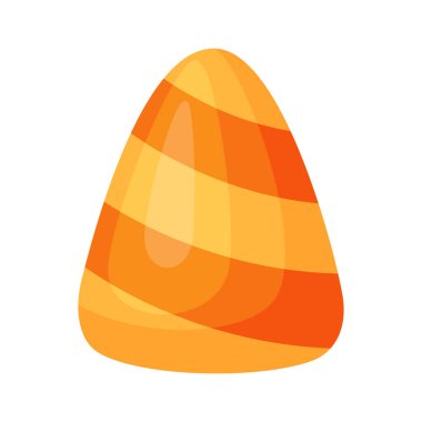 Halloween Candy corn. flat vector style. festive decorative candy. Halloween, any celebration or holiday. Cute and sweet. Ideal for packaging, greeting cards, posters, stickers, decorations.