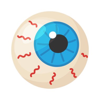 Halloween Eyeball Candy. flat vector style. festive decorative candy. Halloween, spooky October holiday. trick or treat night. for project, party invitation, poster, greeting card, sticker.