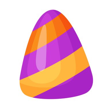Halloween Candy corn. flat vector style. festive decorative candy. Halloween, any celebration or holiday. Cute and sweet. Ideal for packaging, greeting cards, posters, stickers, decorations.