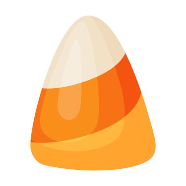 Halloween Candy corn. flat vector style. festive decorative candy. Halloween, any celebration or holiday. Cute and sweet. Ideal for packaging, greeting cards, posters, stickers, decorations.
