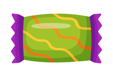 Candy in bright wrapping. flat vector style. festive decorative candy. Halloween, any celebration or holiday. Cute and sweet. Ideal for packaging, greeting cards, posters, stickers, decorations.
