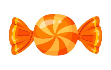 Candy in bright wrapping. flat vector style. festive decorative candy. Halloween, any celebration or holiday. Cute and sweet. Ideal for packaging, greeting cards, posters, stickers, decorations.