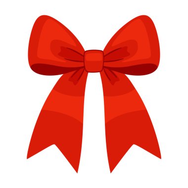 Kırmızı kurdele, hediye kurdeleleri. El çizimi moda düz stil. Saç aksesuarları. Hediye paketi için eğilin. Hediye yayı. Noel ve Sevgililer Günü kartları, ambalajlar, şenlikli dekorasyonlar için. Vektör illüstrasyonu